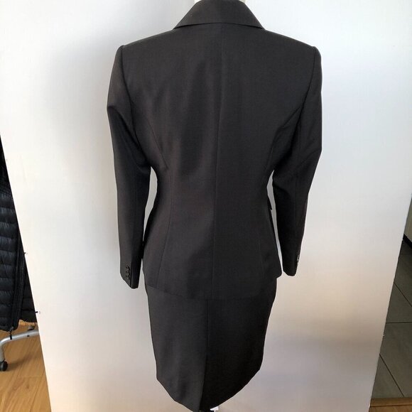 VALENTINO CHRISTY PARIS Women 3 Piece Custom Made Suit  Dark Grey  Black Line SM - Picture 5 of 16